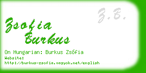 zsofia burkus business card
